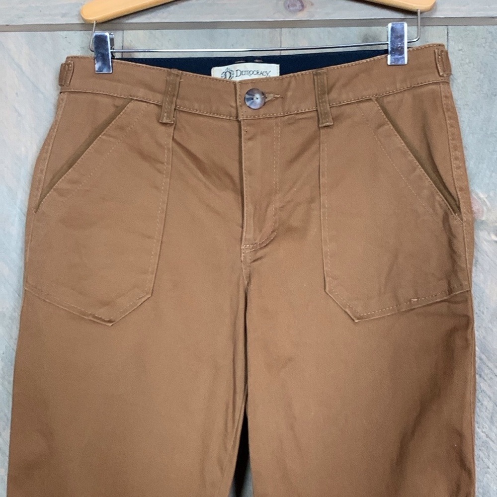 Democracy burnt orange color jeans with raw hem Size 4 - Picture 6 of 14